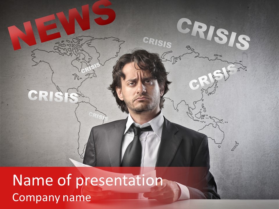 Man Pressman Crisis PowerPoint Template