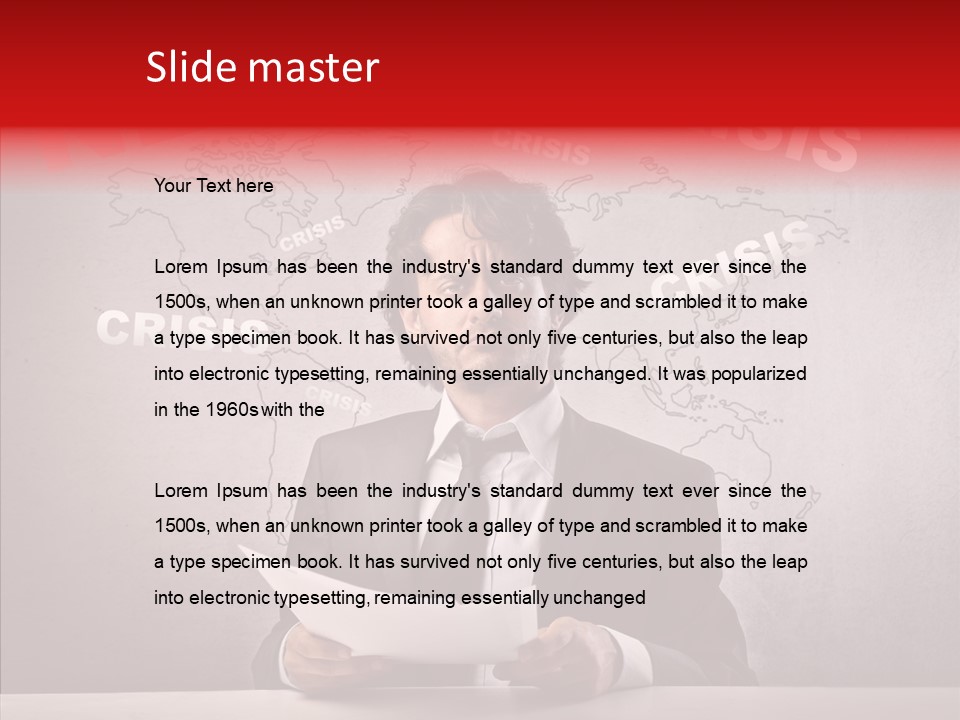 Man Pressman Crisis PowerPoint Template