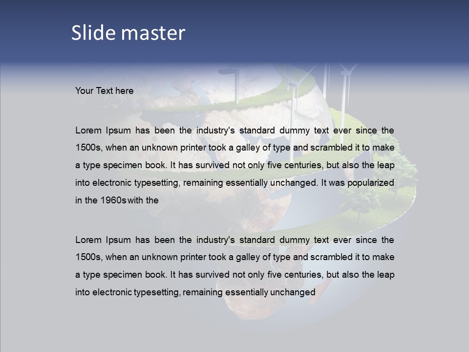 Engineering Evening Turbine PowerPoint Template