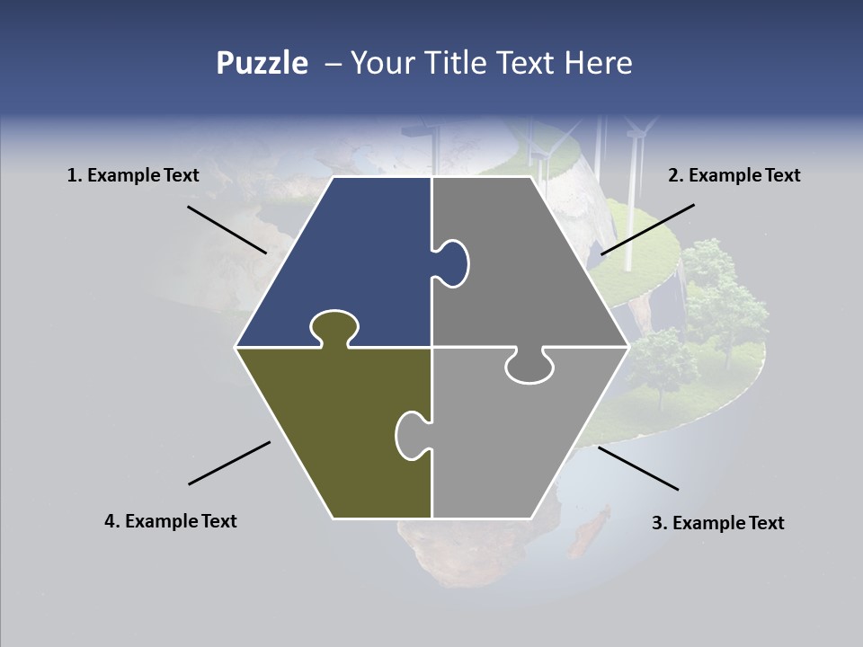 Engineering Evening Turbine PowerPoint Template