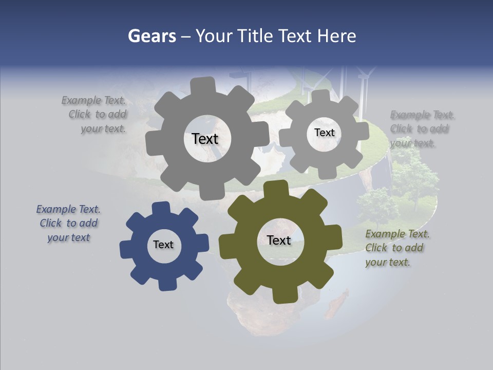 Engineering Evening Turbine PowerPoint Template
