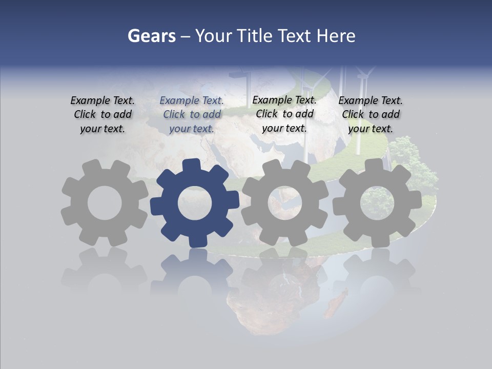 Engineering Evening Turbine PowerPoint Template