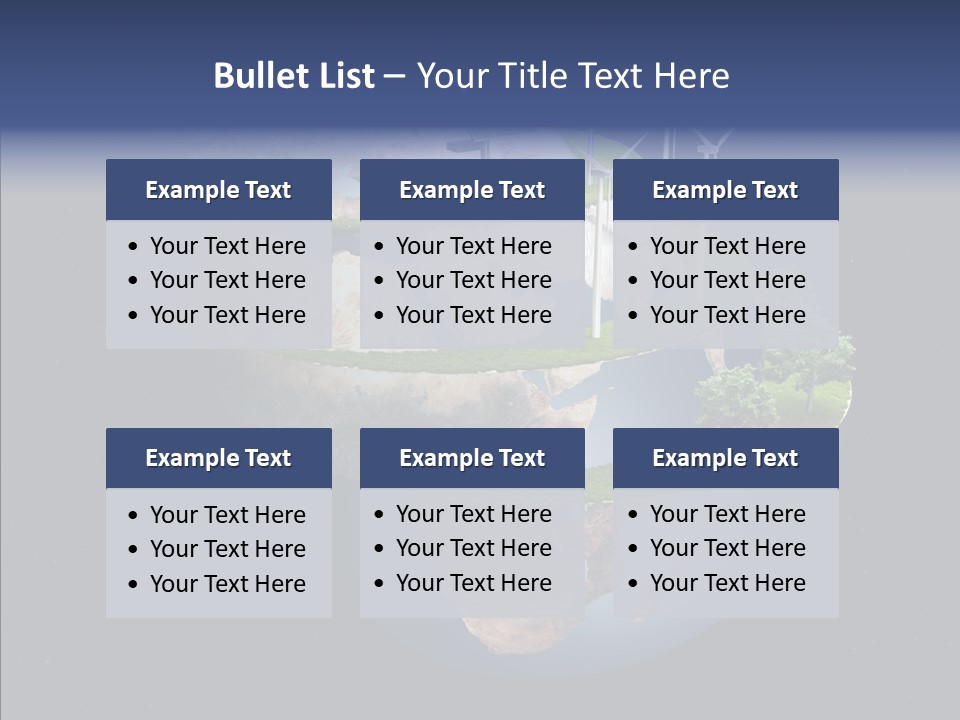 Engineering Evening Turbine PowerPoint Template