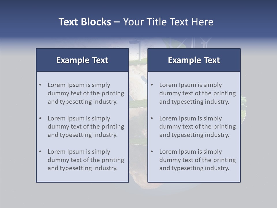 Engineering Evening Turbine PowerPoint Template