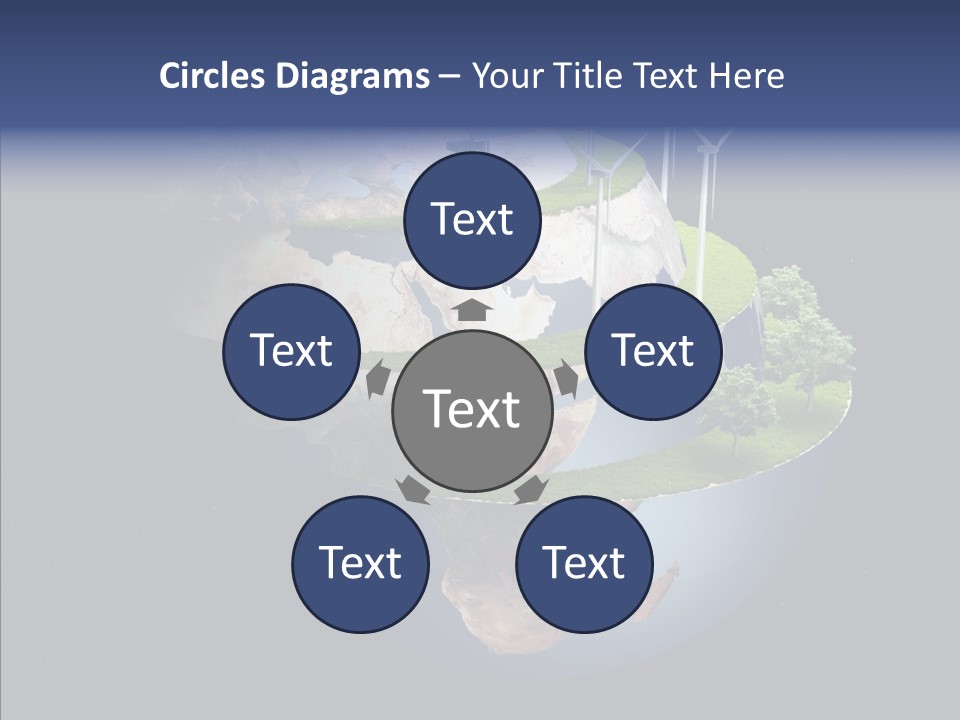 Engineering Evening Turbine PowerPoint Template
