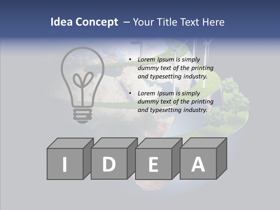 Engineering Evening Turbine PowerPoint Template
