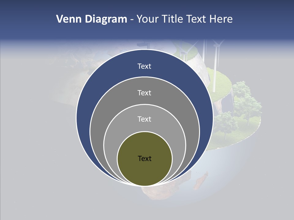Engineering Evening Turbine PowerPoint Template