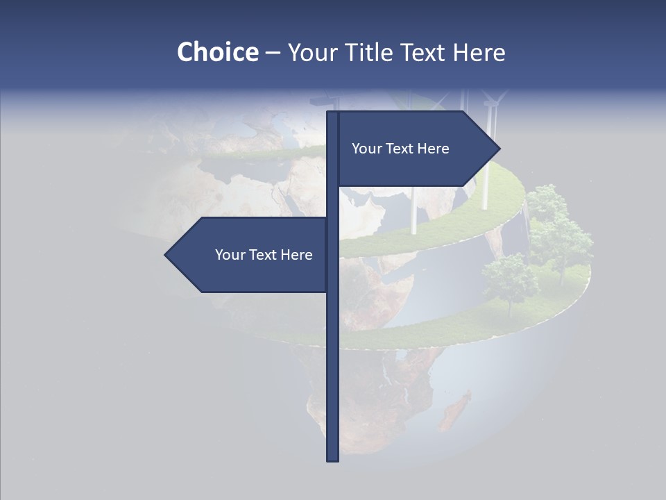 Engineering Evening Turbine PowerPoint Template
