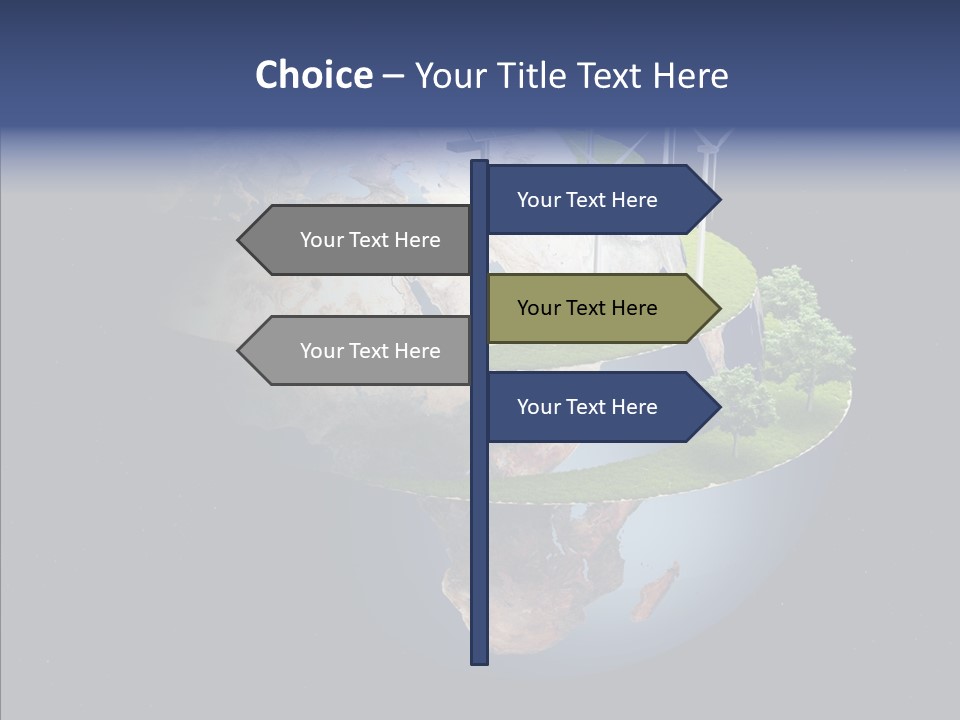 Engineering Evening Turbine PowerPoint Template