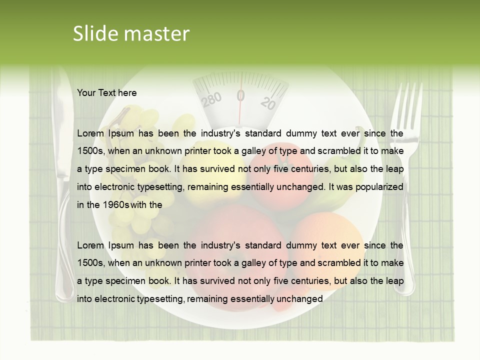 Lemon Overweight Scale PowerPoint Template