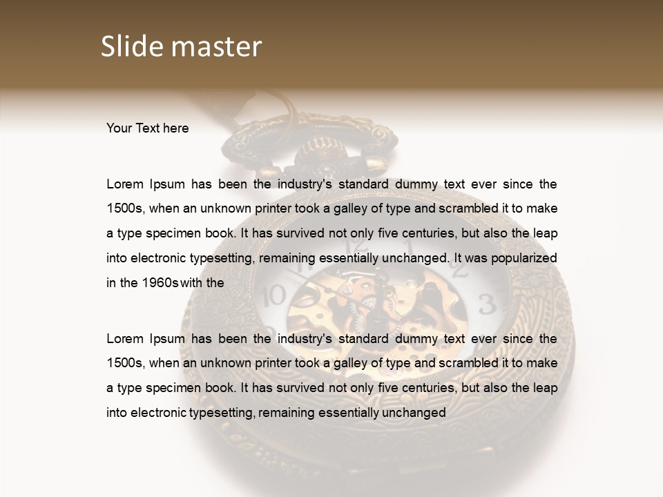 Cogs Ornate Minute PowerPoint Template