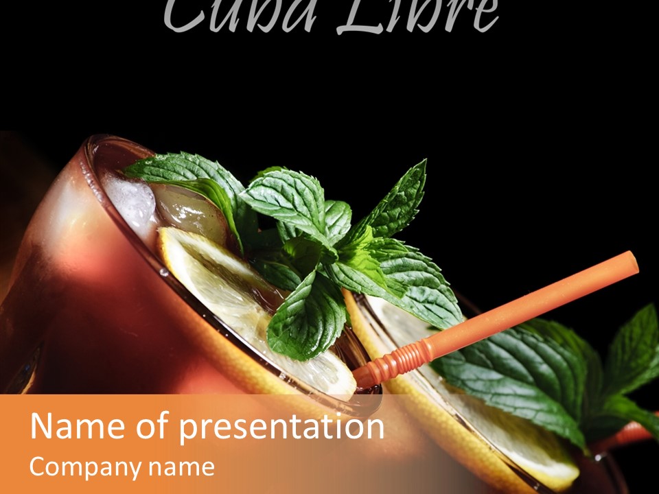 Bar Vodka Whisky PowerPoint Template