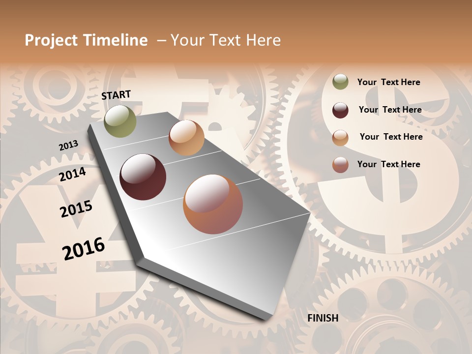 Clock Dealing Symbol PowerPoint Template