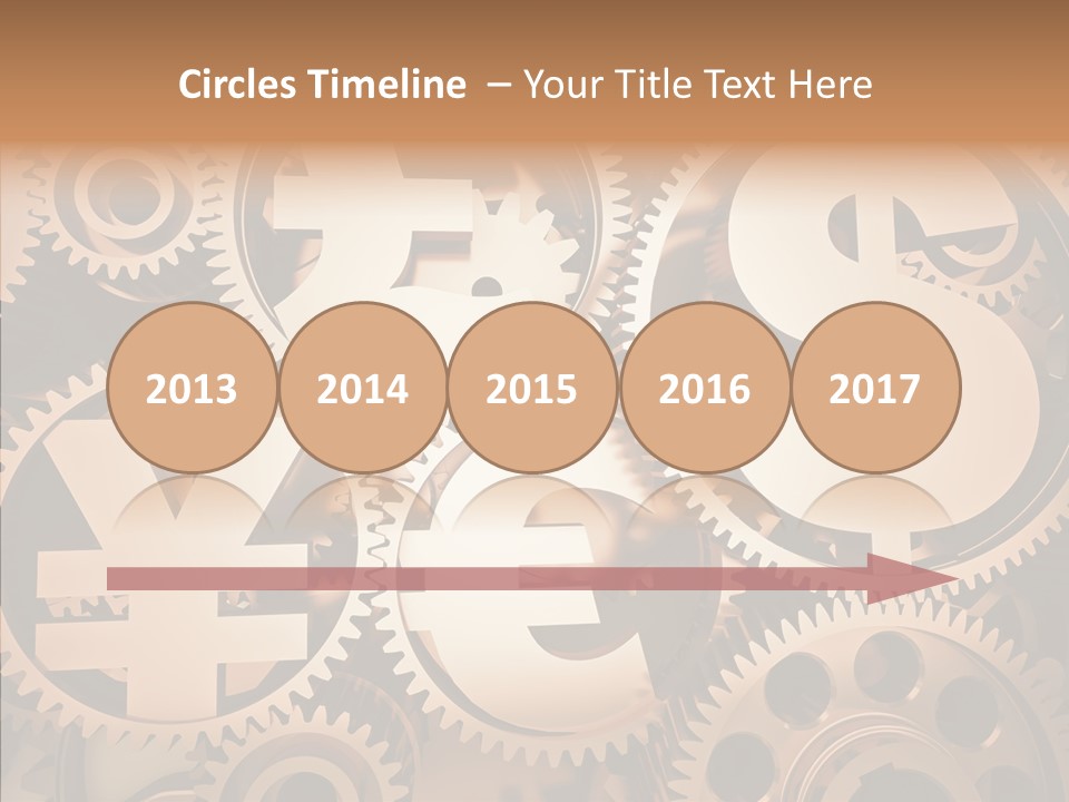 Clock Dealing Symbol PowerPoint Template