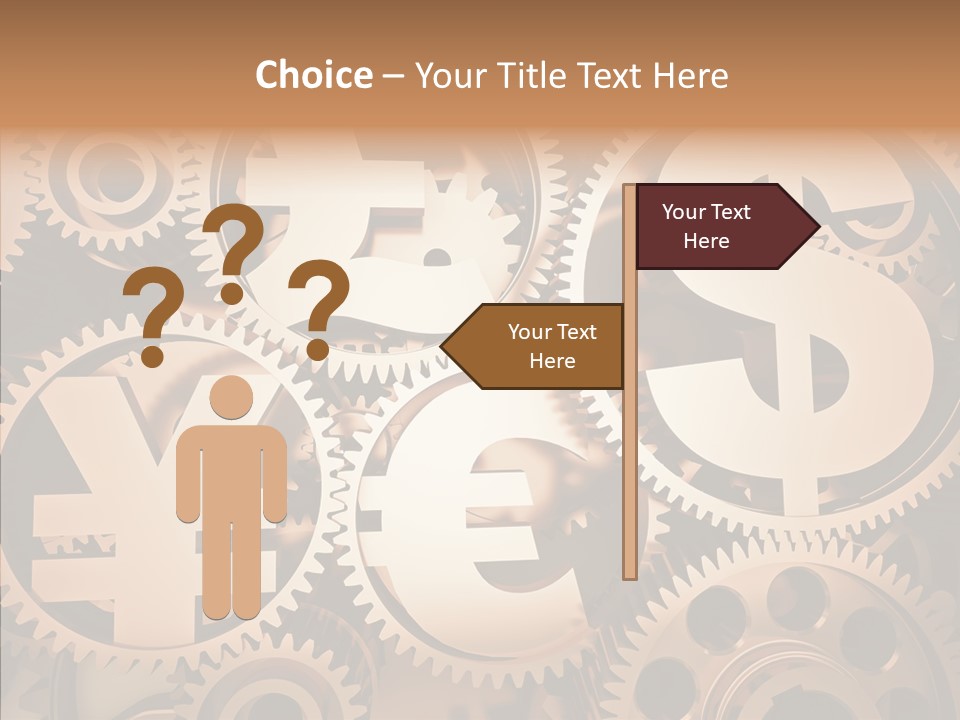 Clock Dealing Symbol PowerPoint Template
