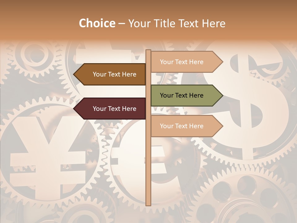 Clock Dealing Symbol PowerPoint Template