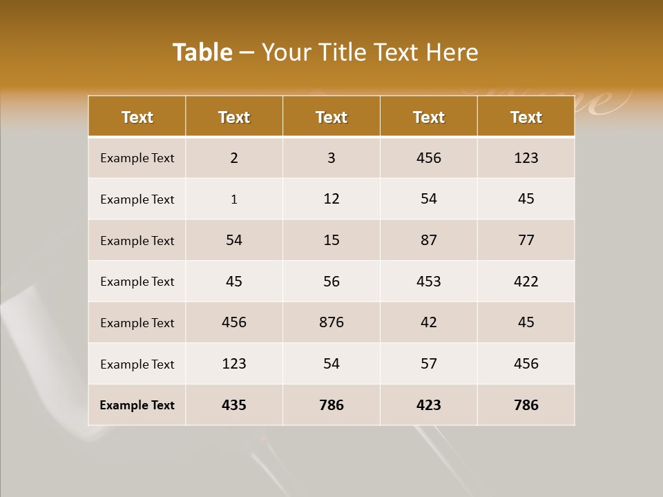 Shot Menu Nobody PowerPoint Template