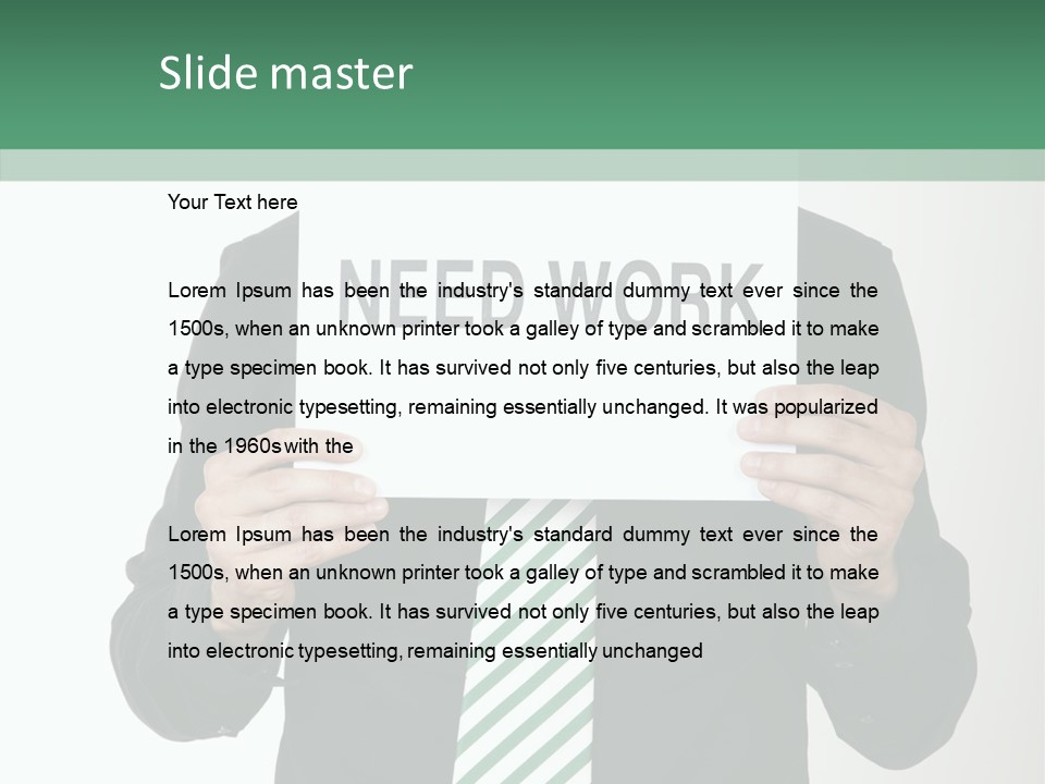 Hope Recession Trouble PowerPoint Template