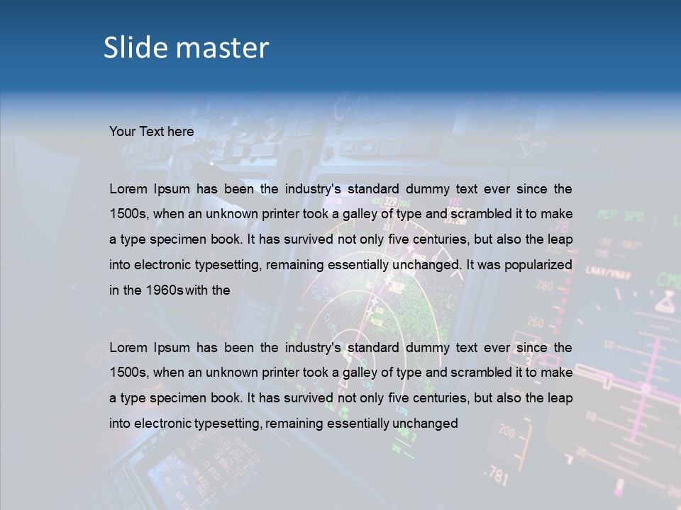 Display Cockpit Jet PowerPoint Template