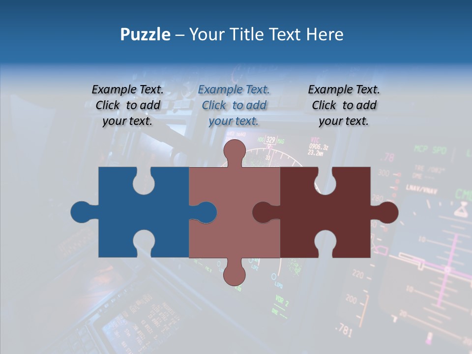 Display Cockpit Jet PowerPoint Template