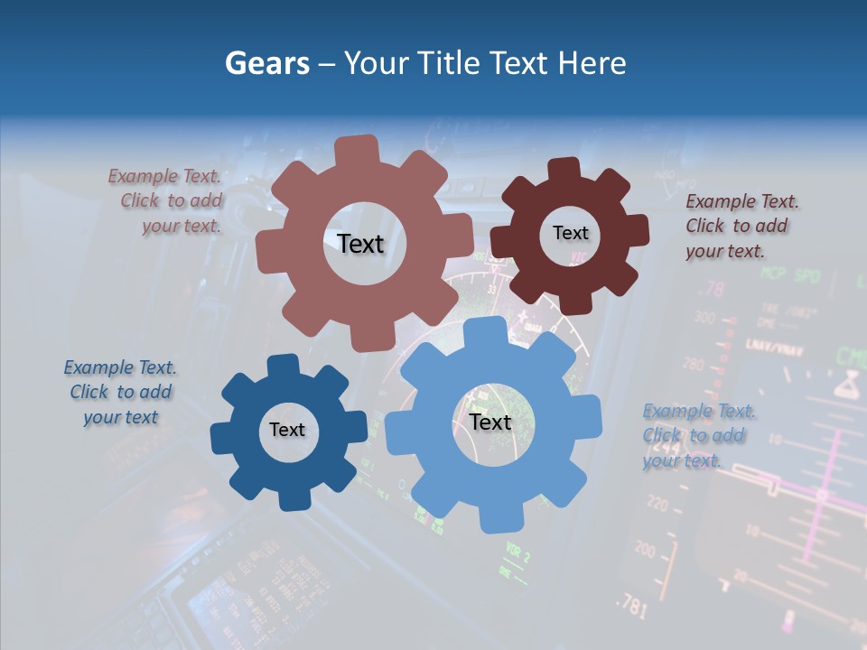Display Cockpit Jet PowerPoint Template