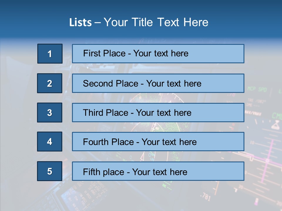 Display Cockpit Jet PowerPoint Template