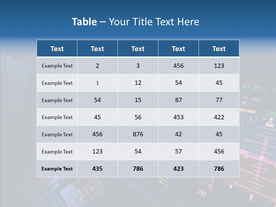 Display Cockpit Jet PowerPoint Template