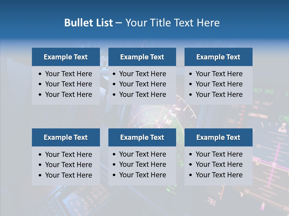 Display Cockpit Jet PowerPoint Template