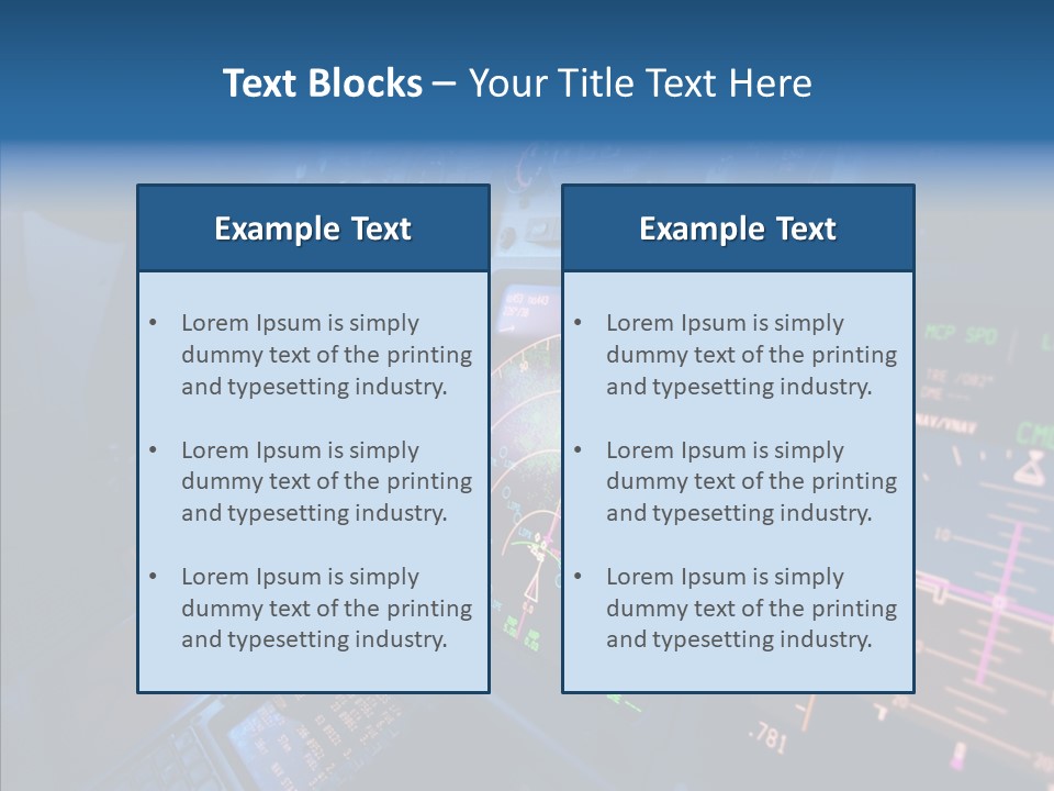 Display Cockpit Jet PowerPoint Template