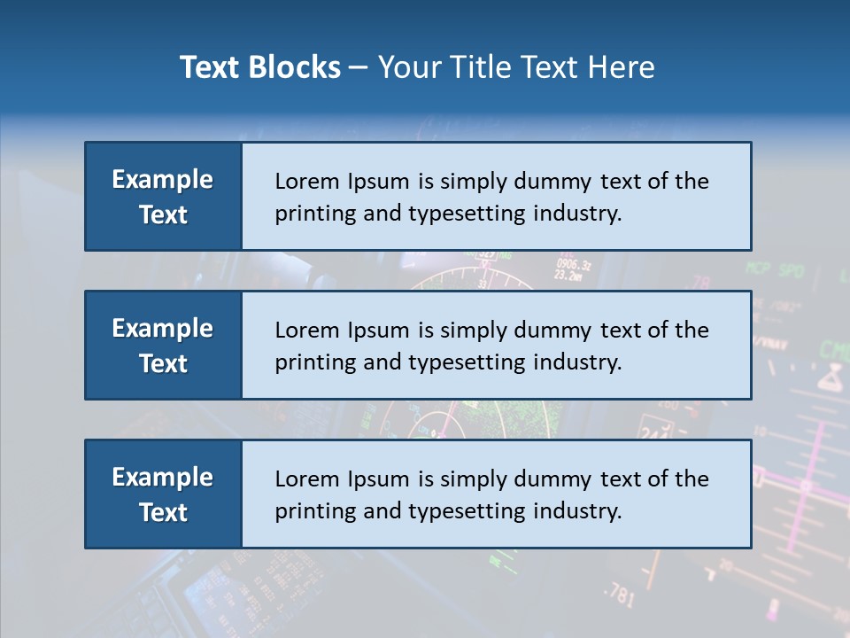 Display Cockpit Jet PowerPoint Template