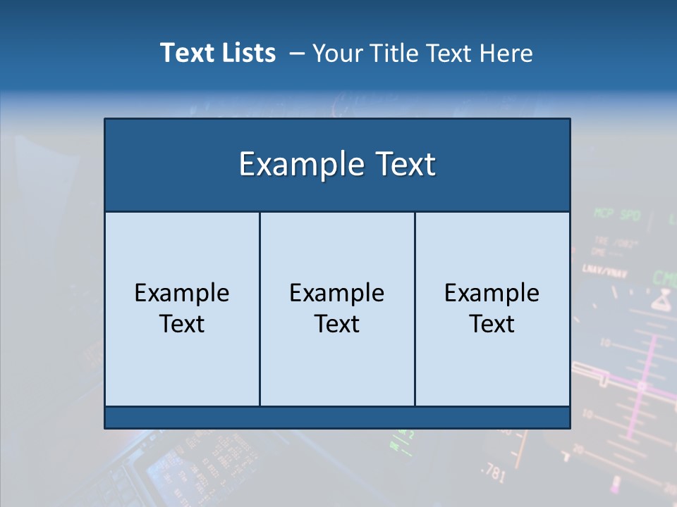 Display Cockpit Jet PowerPoint Template