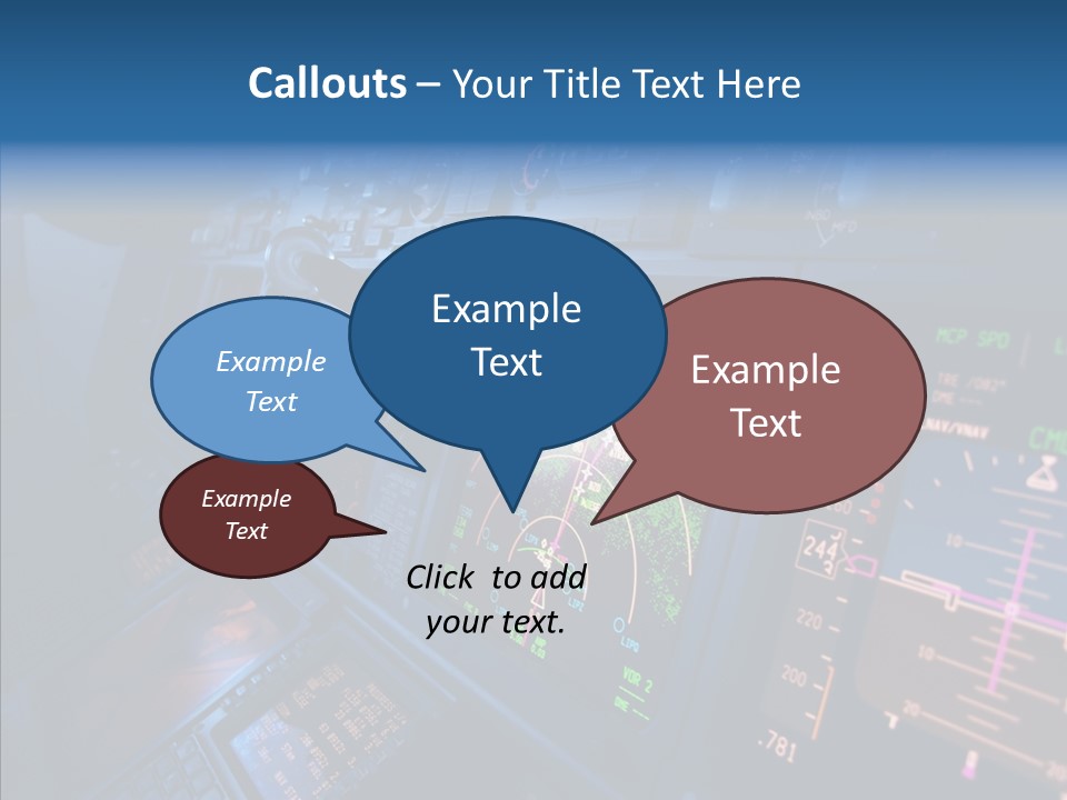 Display Cockpit Jet PowerPoint Template