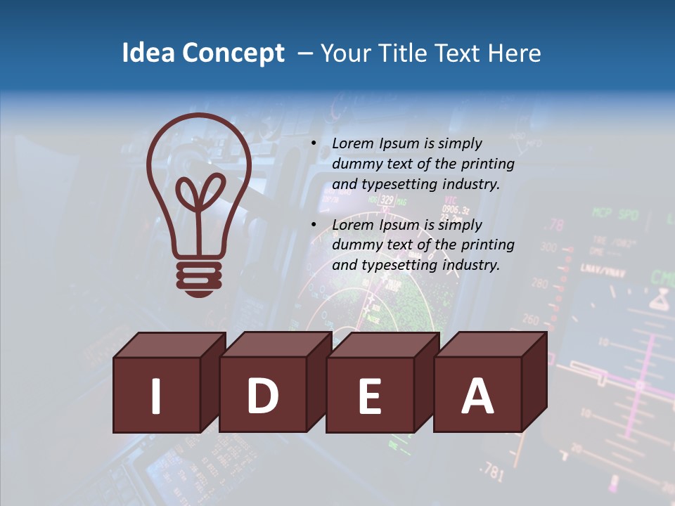 Display Cockpit Jet PowerPoint Template