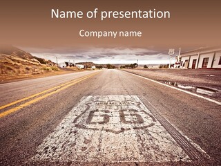 Road Shield American PowerPoint Template