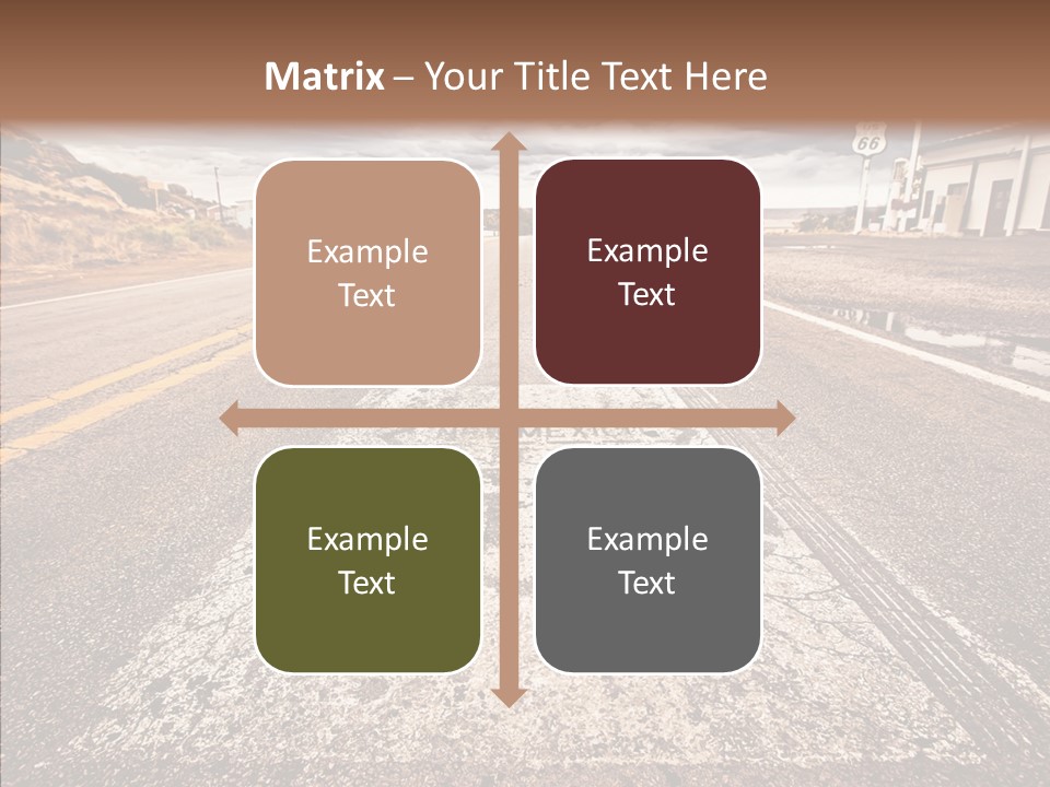 Road Shield American PowerPoint Template