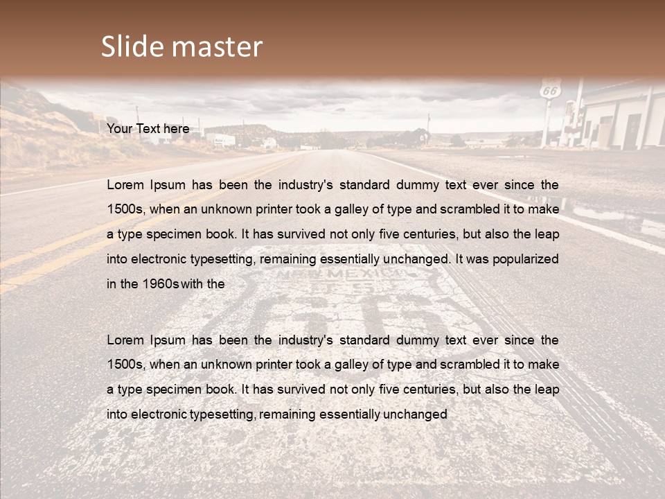 Road Shield American PowerPoint Template