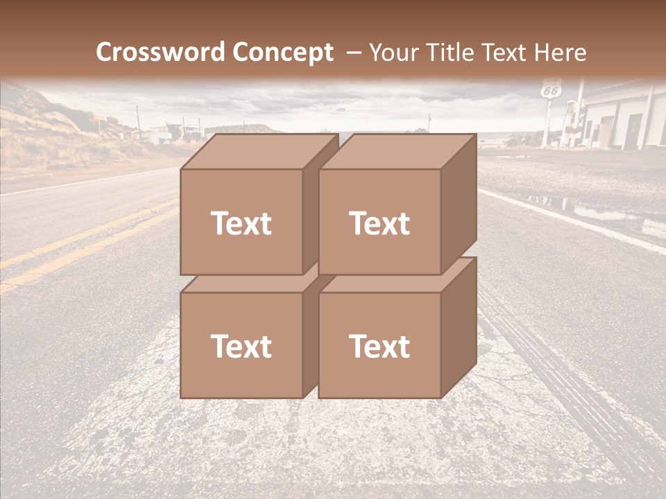 Road Shield American PowerPoint Template