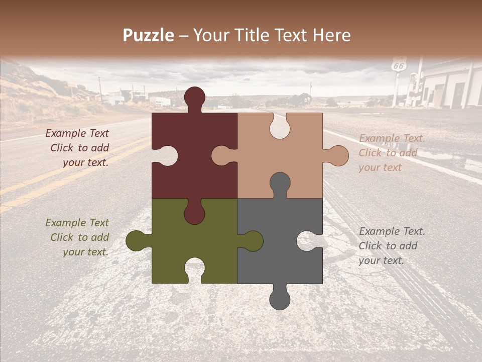 Road Shield American PowerPoint Template