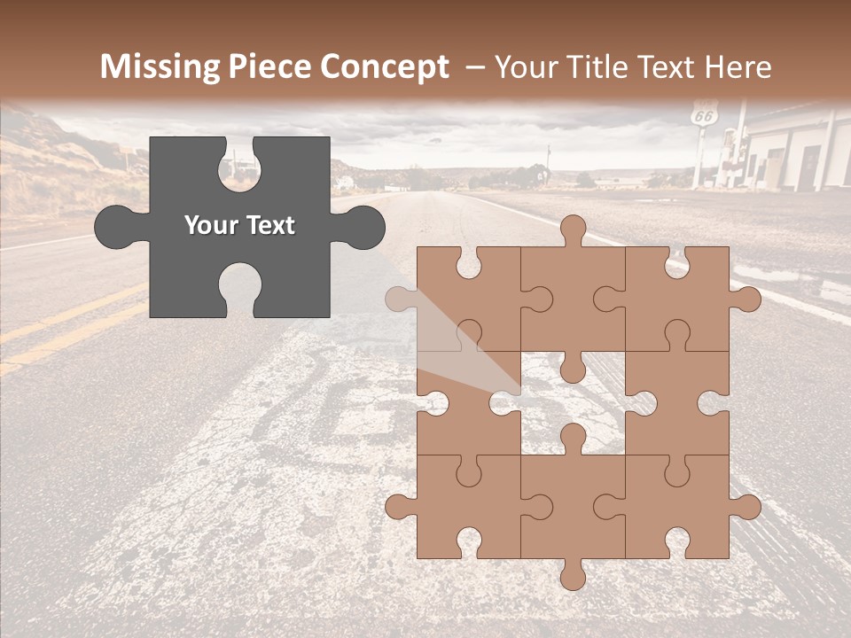 Road Shield American PowerPoint Template