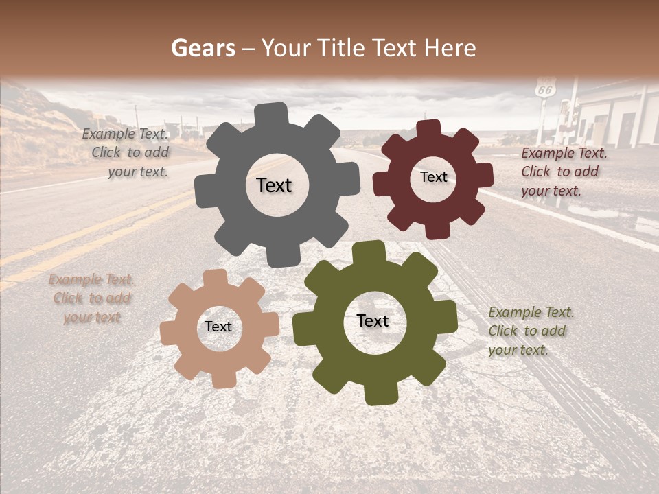 Road Shield American PowerPoint Template