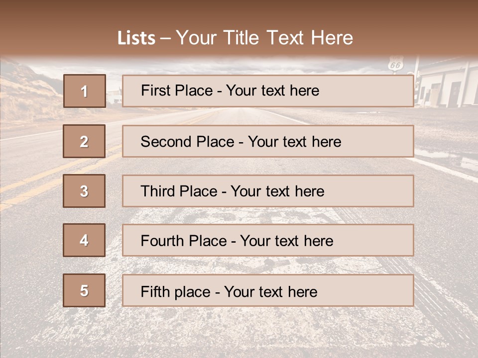 Road Shield American PowerPoint Template