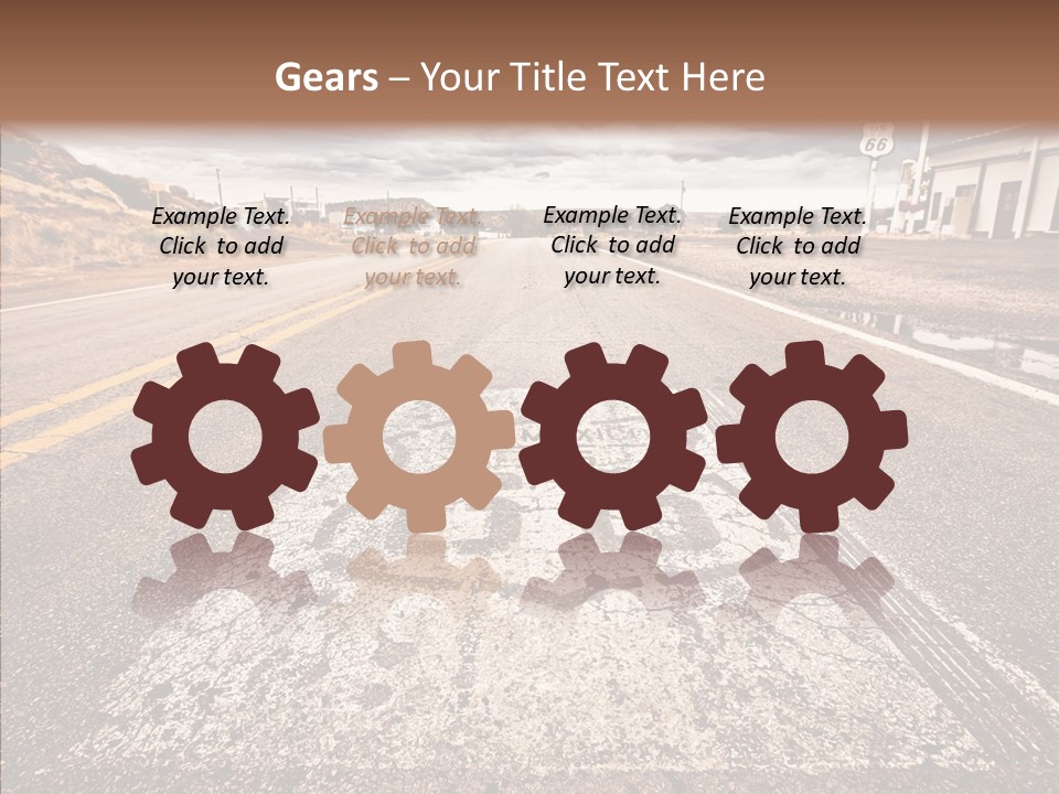 Road Shield American PowerPoint Template