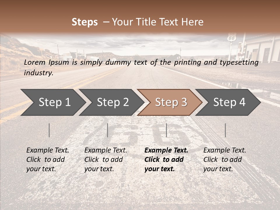 Road Shield American PowerPoint Template