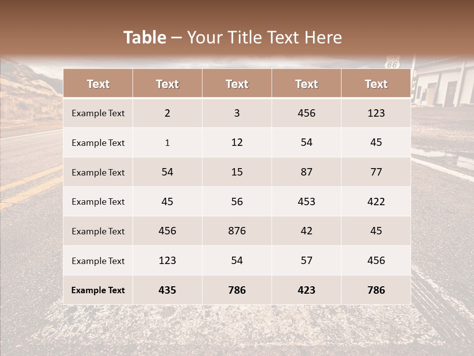 Road Shield American PowerPoint Template