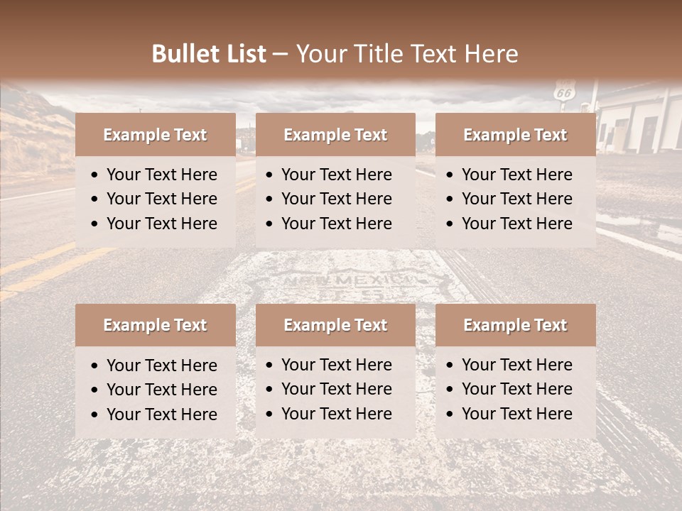 Road Shield American PowerPoint Template