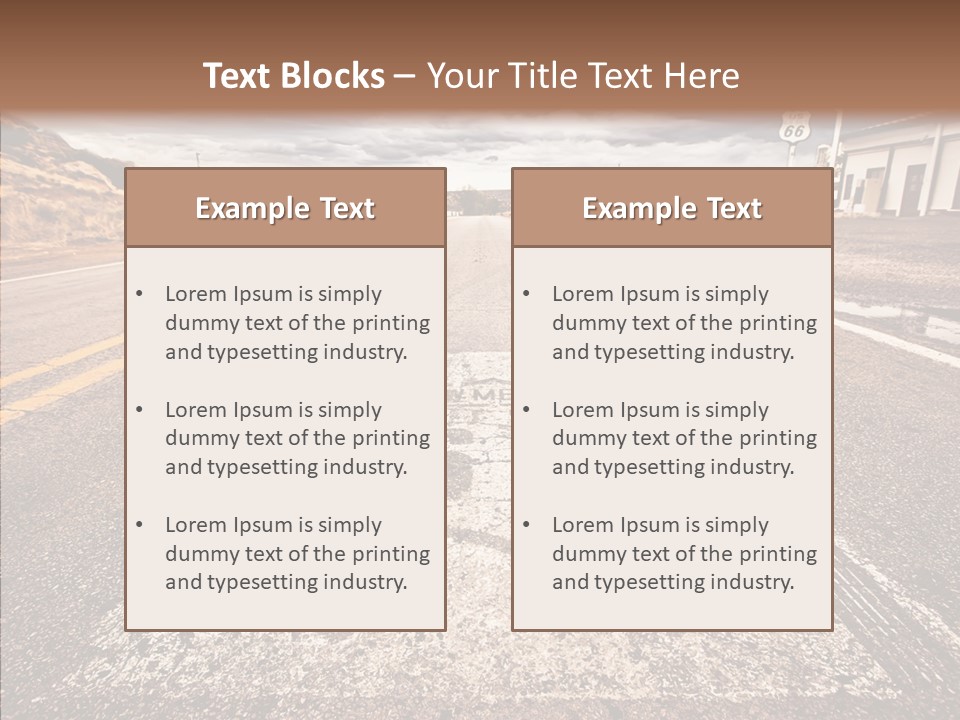 Road Shield American PowerPoint Template