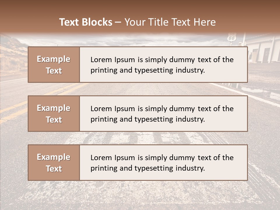 Road Shield American PowerPoint Template