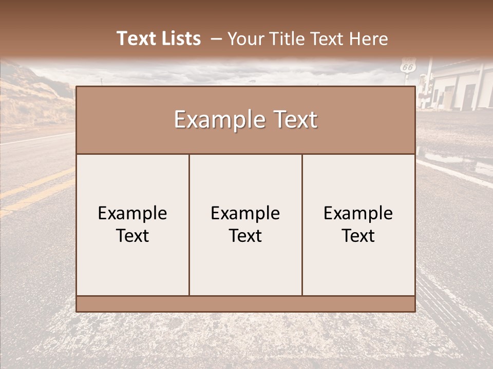 Road Shield American PowerPoint Template
