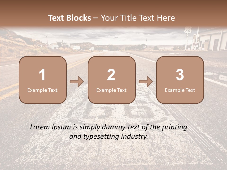 Road Shield American PowerPoint Template