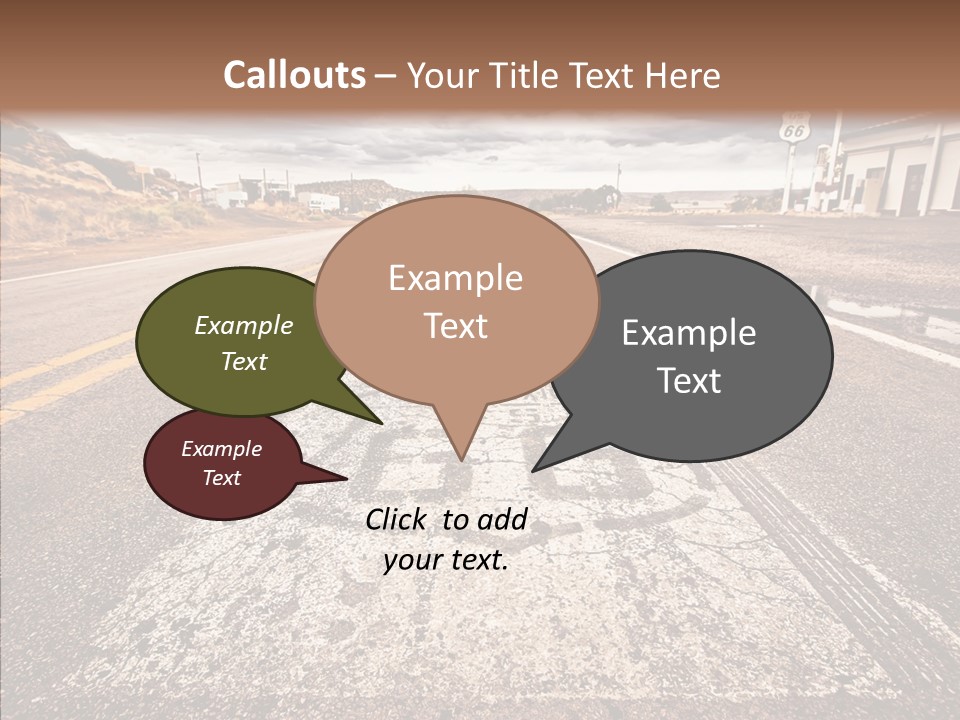 Road Shield American PowerPoint Template